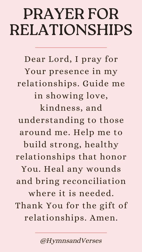 Lift up your relationships to God with this prayer. Seek His guidance, love, and peace in all your interactions. Prayer For Love Relationships, Prayer For Relationships Couples, Self Love Prayer, Prayer For Relationships, Prayer To Find Love, Prayer Relationship, Relationship Prayers, Exam Prayer, Godly Relationship Advice