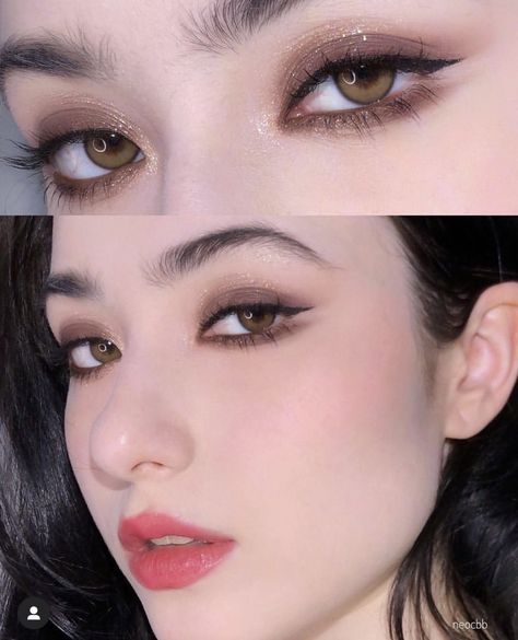 Wide Eye Makeup, Korean Makeup Trends, Eyes Style, Cute Eye Makeup, Doll Eye Makeup, Korean Eye Makeup, Eye Makeup Pictures, Ethereal Makeup, Smoky Eyes