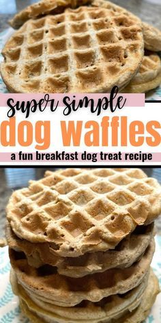 This fun dog-friendly waffle recipe only takes 4 ingredients and is such a fun and unique homemade dog treat. Dog Waffles, Dog Cookie Recipes, Pet Treats Recipes, Easy Dog Treat Recipes, Dog Treats Homemade Easy, Dog Biscuit Recipes, Easy Dog Treats, Healthy Dog Treats Homemade, Waffle Recipe