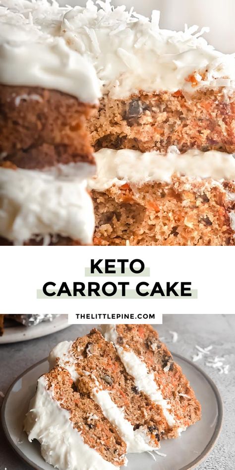 Keto Carrot Cake Cheesecake, Keto Carrot Cream Pies, Carrot Cake Keto, Keto Birthday Cake Recipes, Keto Carrot Cake Recipe, Low Carb Cakes, Keto Cake Recipes, Carolyn Ketchum, Keto Carrot Cake