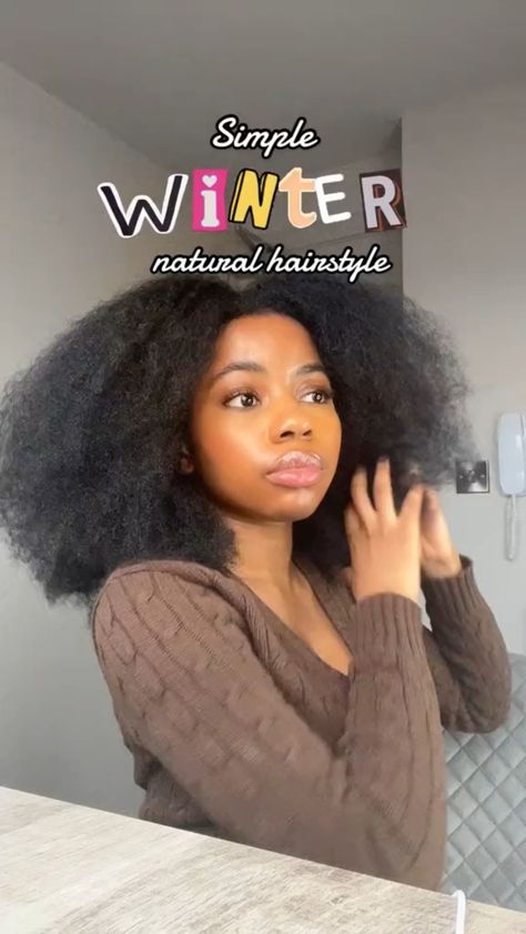 Simple Winter Natural Hairstyle Twist Natural Hair Short, Awkward Length 4c Hairstyles, Winter Natural Hairstyles, Crochet Turban, Quick Natural Hair Styles, Natural Hairstyle, Cute Curly Hairstyles, Pelo Afro, Protective Hairstyles Braids