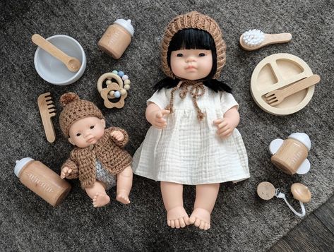 Miniland Doll Clothes, Miniland Doll, Muslin Dress, Wooden Doll, Future Goals, Dramatic Play, Dolls Clothes, Wooden Dolls, New New