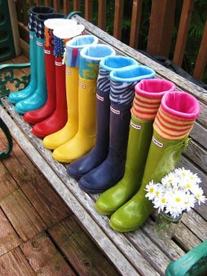 rainy day heaven Welly Socks, Rainbow Rain, Walking In The Rain, Wellington Boot, Rubber Boot, Fun Shots, Leather Riding Boots, Dancing In The Rain, Rubber Boots