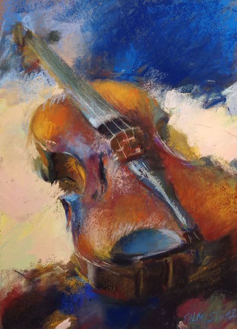 Violin Oil Painting, Chalk Pastel Painting Ideas, Soft Pastels Artwork, Chalk Pastel Drawing Ideas, Chalk Pastels Art Ideas, Chalk Pastel Painting, Soft Chalk Pastel Art, Chalk Pastel Ideas, Painting With Chalk Pastels