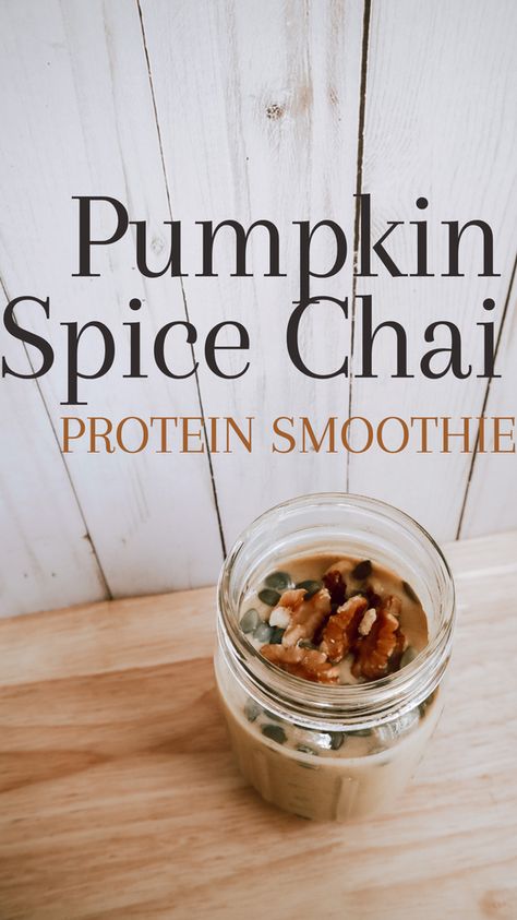 Chai Protein Smoothie, Vanilla Chai Smoothie, Pumpkin Protein Shake, Chai Smoothie, Pumpkin Spice Chai, Pumpkin Spice Smoothie, Fruit Vegetable Smoothie, Pumpkin Pie Spice Mix, Quick Smoothies