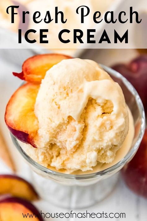 Old-Fashioned Fresh Peach Ice Cream Fresh Peach Ice Cream, Homemade Ice Cream Recipes Machine, Peach Ice Cream Recipe, Homemade Peach Ice Cream, Ice Cream Recipes Machine, Cuisinart Ice Cream, Peach Ice Cream, Ice Cream Maker Recipes, Homemade Ice Cream Recipes