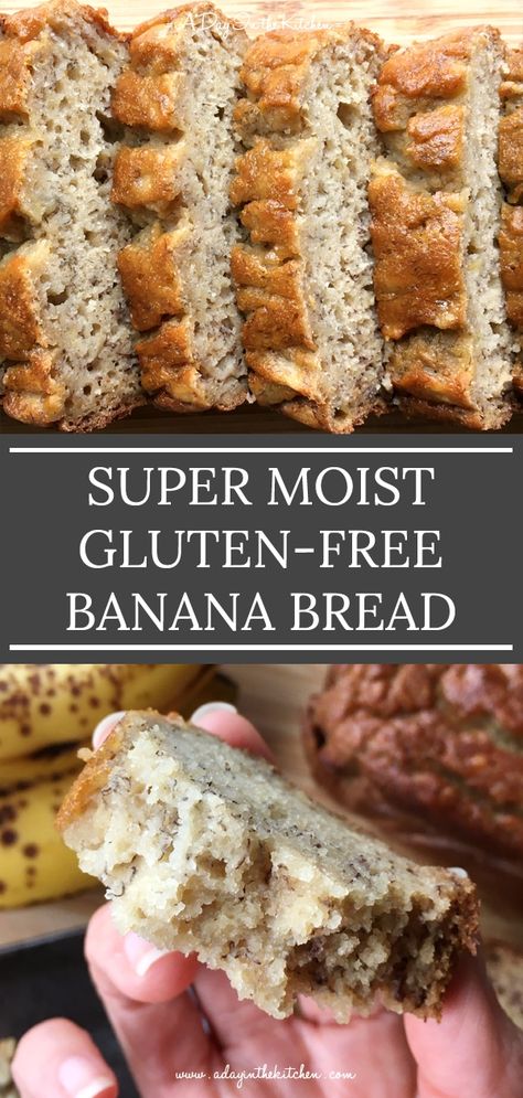 Gluten Free Quick Bread, Super Moist Banana Bread, Gluten Free Banana Bread, Moist Banana Bread, Breakfast And Brunch, Gluten Free Banana, Gluten Free Dairy Free Recipes, Gluten Free Sweets, Banana Bread Recipe