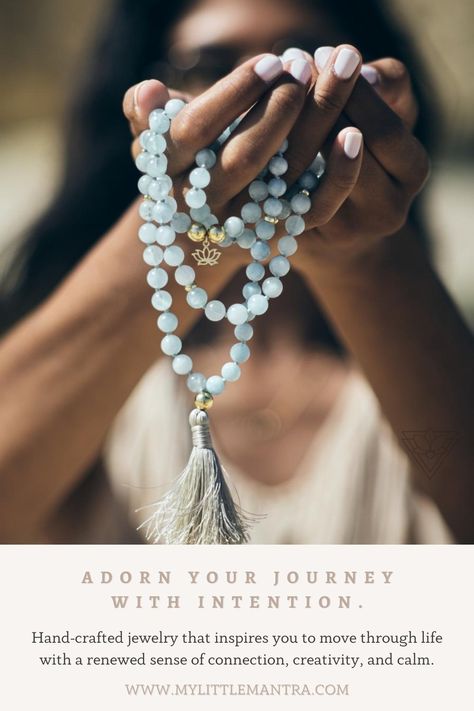 Our jewelry is designed to invoke a mindful and nurturing connection with yourself. Each piece serves as a meaningful anchor in your physical environment to help you break through the negative thought patterns and nurture empowering, positive ones. Meditation Mantras Affirmations, Mala Beads Bracelet, Mala Jewelry, Thought Patterns, Mala Bead Necklace, Physical Environment, Meditation Mantras, Wild Woman, Mala Beads