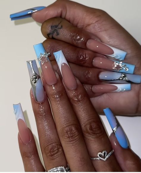 Body Tattoo Design, Formal Nails, Quinceanera Nails, Glitter Nails Acrylic, Long Nail Designs, Long Acrylic Nail Designs, Cute Acrylic Nail Designs, Short Square Acrylic Nails, Kawaii Nails