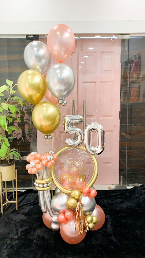 70th Balloon Bouquet, Ballon Buquet, Beautiful Balloons, Anniversary Congratulations, Diy Balloon Decorations, Balloon Arrangements, 50th Birthday Cake, 29th Birthday, Balloon Sculptures