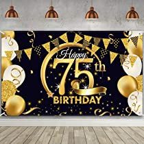 60th Birthday Decorations Black Gold Sets - Party Supplies Packs for Women Men, Happy Birthday Banner Pom Poms Foil Number 60 Balloon Tablecloth for Dad Mum Grandma Grandpa Birthday : Amazon.co.uk: Toys & Games Happy Birthday 60, 60th Birthday Party Themes, 75th Birthday Decorations, Anniversary Background, Photo Backdrop Birthday, 40th Birthday Banner, Black And Gold Party Decorations, 60th Birthday Party Decorations, 75th Birthday Parties