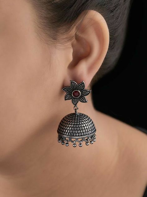 Oxodise Jewellery, Black Metal Earrings, Bohemian Silver Jewelry, Black Metal Jewelry, Trendy Silver Jewelry, Silver Bridal Earrings, Oxidized Silver Earrings, Oxidised Silver Jewelry, Indian Jewelry Earrings