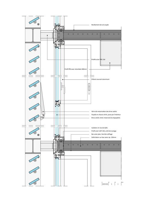 Vertical Louvers Facade Detail, Steel Structure Architecture, Facade Detail, Facade Engineering, Wall Section Detail, Curtain Wall Detail, Conceptual Model Architecture, Location Plan, Steel Trusses