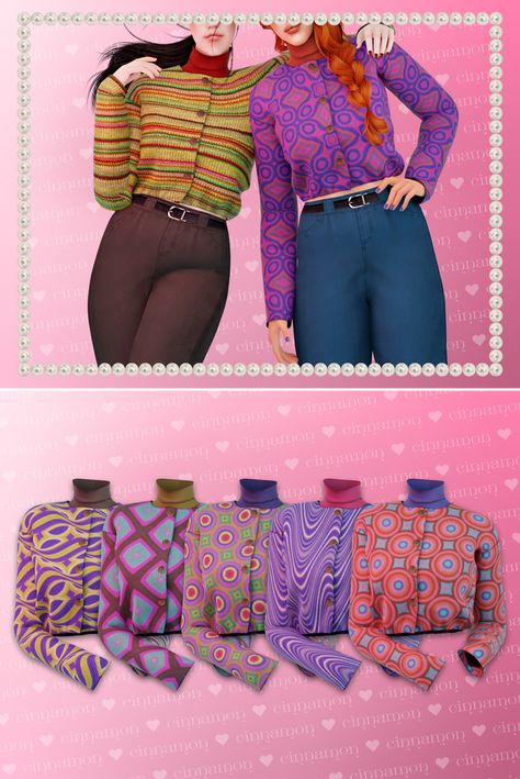 1980 Clothes, Sims 4 Decades Challenge, Sims 4 Patreon, Sims 4 Anime, Outfits 70s, Sims 4 Body Mods, Female Tops, Sims4 Clothes, Sims 4 Cc Packs