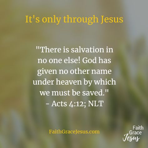 Acts 4:12, Salvation is found in no one else, for there is no other name under heaven given to mankind by which we must be saved.” Acts 4:12, God Is Good Quotes, Cute Little Quotes, Acts 4 12, Names Of Jesus Christ, Favorite Scriptures, Little Things Quotes, Christian Encouragement, Inspirational Prayers