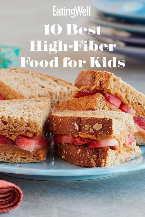 High Fiber Sandwiches, Low Calorie High Fiber Breakfast, High Fibre Kids Snacks, High Fibre Snack Ideas, Fiber Rich Foods For Toddlers, High Fiber Smoothies For Kids, Fiber Muffins For Kids, Fiber Breakfast Ideas For Kids, High Fiber Kids Meals