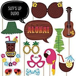 Island Style or Hawaiian Luau party theme. Fun Teen Party Tips | Fun Stuff To Do Hawaiian Photo Booth, Tiki Party Decorations, Tropical Centerpieces, Diy Photo Booth Props, Party Photo Booth Props, Luau Party Supplies, Hawaiian Party Decorations, Hawaiian Summer, Luau Theme