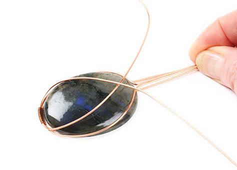 How To Wrap A Cabochon, How To Wire Wrap A Tear Drop Stone, Easy Wire Wrapping Stones, Wrapped Cabochon, Jewellery Making Tutorials, Wire Wrapped Cabochon, Wrapping Stones, Wire Wrap Cabochon, Wire Wrapped Stone Jewelry