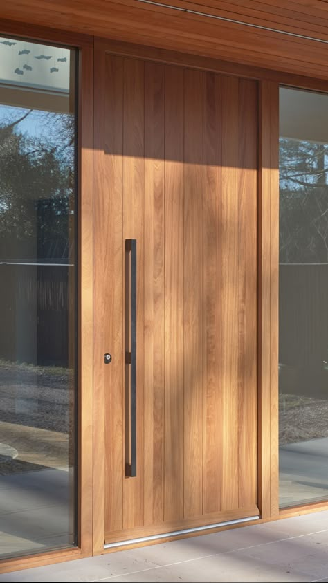 Find your door inspiration with Urban Front's picture gallery. Easily filter hundreds of images & enquire about your dream door today. Rustic Entry Door, Office Entrance Door Design Modern, Modern Cedar Front Door, Cool Doors Entrance, Modern Front Doors Contemporary, Wood Color Front Door, Timber Front Door Entrance, Japandi Front Door, Japandi Door Design