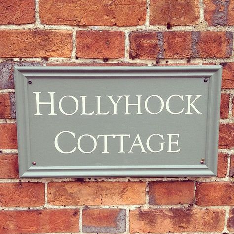 Dark Cottagecore House, Exterior Updates, House Name Plaques, Cottage Names, House Name Signs, Diy Bird Bath, Cottage Door, House Name, Cottage Signs