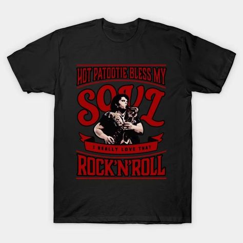 Eddie's Hot Patootie Rock N' Roll T-Shirt | mareescatharsis @teepublic | Rocky Horror T-Shirt | Designed and Sold by mareescatharsis | Meat Loaf sings as "Eddie", the rebellious rock star, in the Rocky Horror Picture Show. The design includes an Eddie playing the saxophone, and the Hot Patootie chorus in red text. #rhps #rocky #rockyhorrorpictureshow #rockyhorror #eddie #hotpatootie #rocknroll #rockmusic The Rocky Horror Picture Show, Rough Wood, Horror Picture Show, Rocky Horror Picture Show, Rocky Horror Picture, Rocky Horror, Musical Movies, Rock Star, Chorus