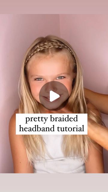 Easy Braid Headband, Hairstyle For Back To School, Braided Headband Tutorial, Braid Headband Tutorial, Braid Inspiration, Headband Tutorial, Half Updo, Great Hairstyles, Picture Day