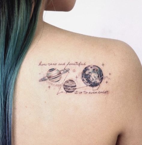 Sleeping At Last Tattoo, Saturn Sleeping At Last, Sarah Tattoo, Handwriting Tattoos, Saturn Tattoo, Earthy Tattoos, Bookish Tattoos, Sleeping At Last, Space Tattoo