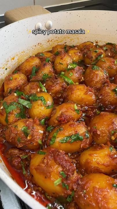 spicy potato masala🔥 #squeen322 #foryou #fypシ #bengalitiktok #bengali... | potato masala | 1.8M Views | TikTok Easy Indian Potato Recipes, Boiled Potato Recipes Indian, Potato Masala Recipe, Bengali Potato Recipe, Onion Tomato Masala, Chicken Starter Recipes, Spicy Snacks Recipes, Aloo Recipes, Vegetarian Fast Food