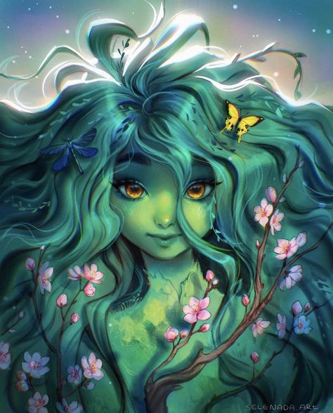 Sprite Fairy Aesthetic, Mother Nature Fantasia 2000, Spring Sprite Fantasia 2000, Spring Goddess Art, Mother Nature Art, Fantasia Art, Nature Fairy, Fantasia Disney, Arte Fantasy