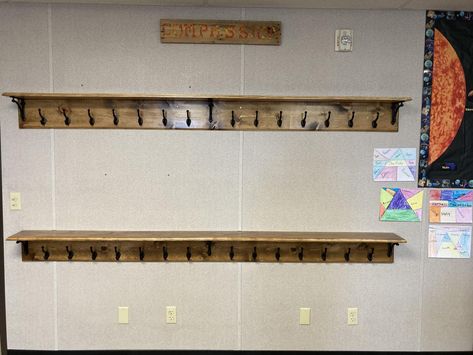 Diy Backpack Storage, Backpack Storage Classroom, Diy Grill Station, Backpack Hooks, Potting Bench Plans, Workbench Plan, Backpack Hanger, Wall Storage Shelves, Diy Grill