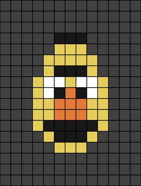 A small pixel art template of Bert's face from Sesame Street. Pixel Art Sesame Street, Pixel Bookmark, Small Pixel Art Grid, Tiny Pixel Art, Small Pixel Art, Square Drawing, Grid Art, Graph Paper Designs, Pixel Beads