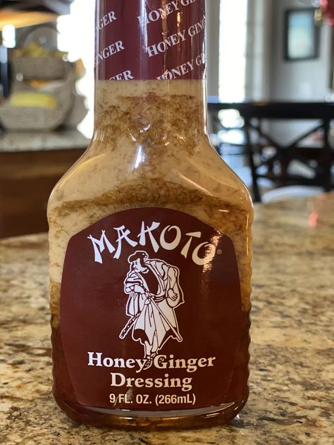 (Tastes Like) Makota Honey Ginger Dressing Honey Ginger Dressing Recipe, Honey Ginger Salad Dressing, Homemade Ginger Dressing, Ginger Dressing Japanese, Ginger Salad Dressing Recipe, Honey Ginger Dressing, Ginger Dressing Recipe, Honey Salad Dressing, Recipe With Ginger