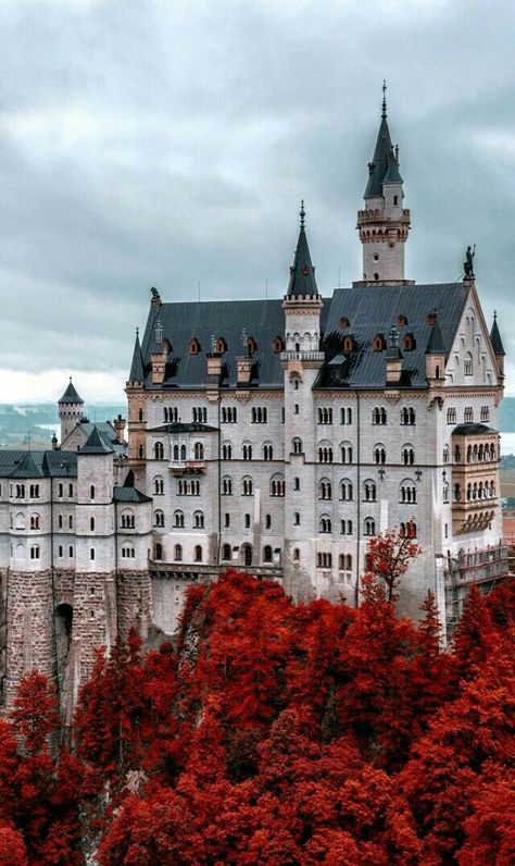 بيوت ملكية, Castle Aesthetic, Architecture Art Design, Neuschwanstein Castle, Chateau France, Castle House, Voyage Europe, World Of Tanks, Fantasy Castle