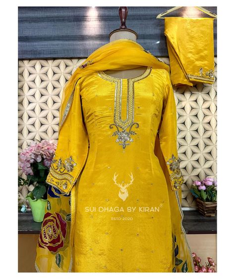 “Step into the spotlight with this stunning Salwar suit, the latest must-have for your special occasion ! . Call or WhatsApp me at +919780769723 for more information regarding the outfits • . Designed by:- @sui_dhaga_by_kiran • . Opposite Khalsa College, Chheharta Road, Amritsar • . Color customisation is available • . Outfit code :- SDK 0859 • . Worldwide Shipping available through DHL • . Embrace true craftsmanship with Sui dhaga by Kiran. Stay tuned for our exquisite collection! . #... Khalsa College, Ladies Suits Indian, Embroidery Designs Fashion, Amritsar, Embroidery Suits, Salwar Suit, Punjabi Suits, Salwar Suits, Stay Tuned