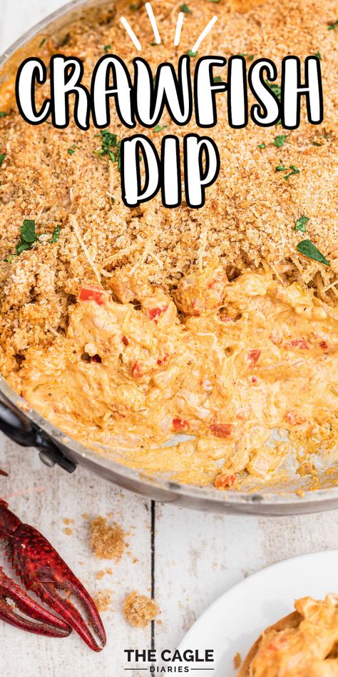 Hot Crawfish Dip, Crawfish Appetizer Recipes, Crawfish Cheese Dip, Crawfish Tails Recipes Easy, Crawfish Tail Recipes, Crawfish Dip Recipes, Crawfish Tail Meat Recipes, Crawfish Meals, Hot Crawfish Dip Recipe