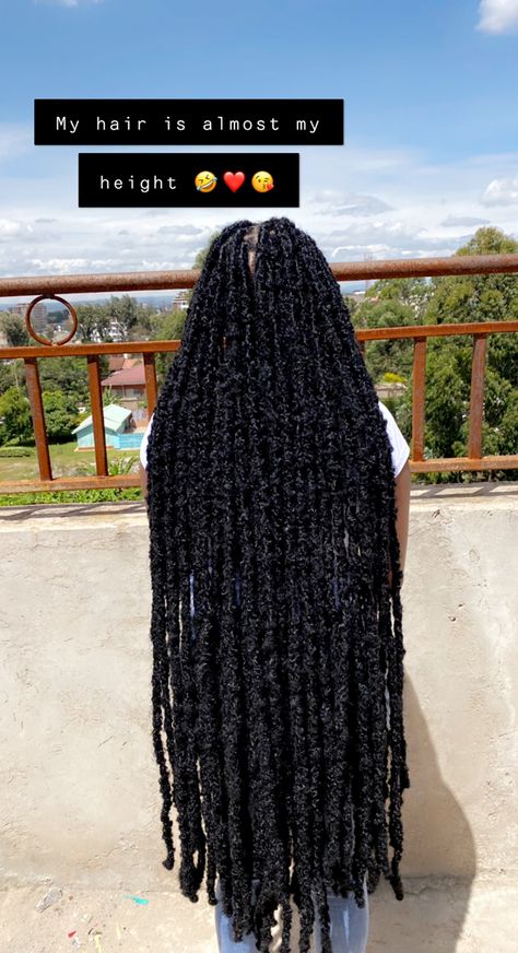 Distress Locs, Locs, Knee Length, Hair