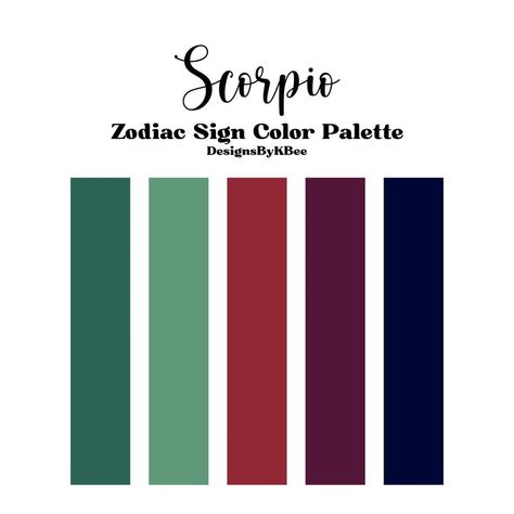 Zodiac Sign Colors Palette, Scorpio Color, Zodiac Signs Colors, Scorpio And Capricorn, Fun Nail Colors, Zodiac Signs Scorpio, Color Palette Challenge, Color Palette Bright, Disney Colors