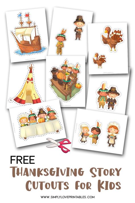 Thanksgiving Story For Kids, Thanksgiving Puzzle, Thanksgiving Story, Mini Flip Book, Love Printables, Thanksgiving Letter, Pilgrims And Indians, Fun Holiday Games, Thanksgiving Candy