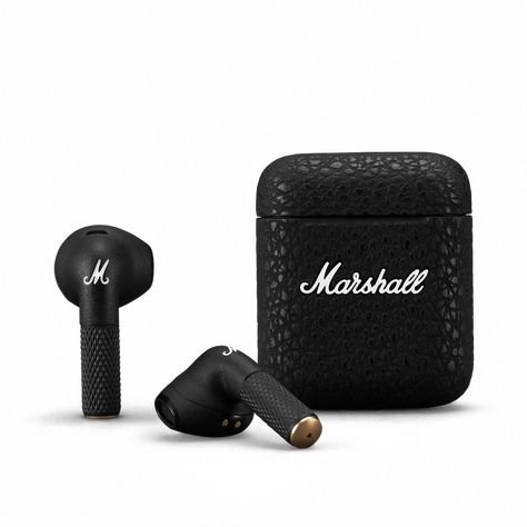 Buy True Wireless Bluetooth headphones from marshallheadphones.com | Marshall Marshall Bluetooth Headphones, Marshall Earphones, Wireless Headphones Aesthetic, Marshall Bluetooth, Brand Merch, Marshall Headphones, Logitech Mouse, Black Headphones, Audio Headphones