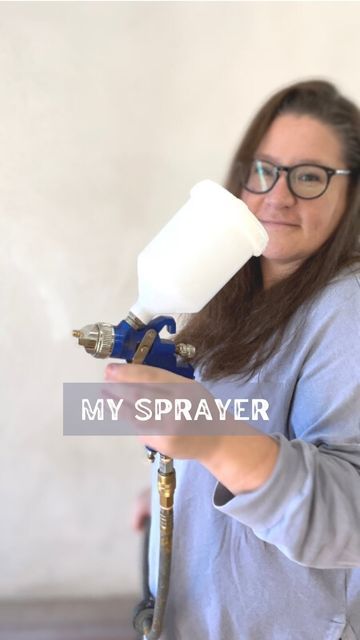 Katie Scott | Furniture Refinisher on Instagram: "I use a Gravity Fed HVLP (High Volume, Low Pressure) Pneumatic (air powered) spray gun and an air compressor to spray most of my paints and top coats. I’m not really committed to any specific brand of gun, I just buy whatever is on sale when it I need a new one. I use a 1.3mm or 1.4 mm tip with a 600ml cup to spray and usually around 35-45 PSI (that’s the pressure of the air coming from the compressor to the gun) Whatever gun you buy will tell Best Spray Paint, Spray Paint Furniture, Katie Scott, Stripping Paint, Paint Remover, Paint Sprayer, Furniture Restoration, Low Pressure, Paint Ideas