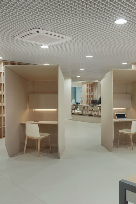 Beach Cabin, Modern Library, Acoustic Solutions, Phone Booth, Sopot, White Laminate, Open Office, Library Design, Milan Design Week