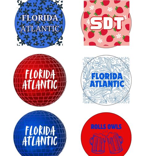 More fau pins! -can be customized for each school/org! -free fau pickup, shipping available📦 #smallbusiness #fau #college #pins #buttons #sorority #gameday #floridaatlantic #custommerch #custom #explore #explorepage Sorority Merch, 8 Ball, Sorority, Florida, Pins