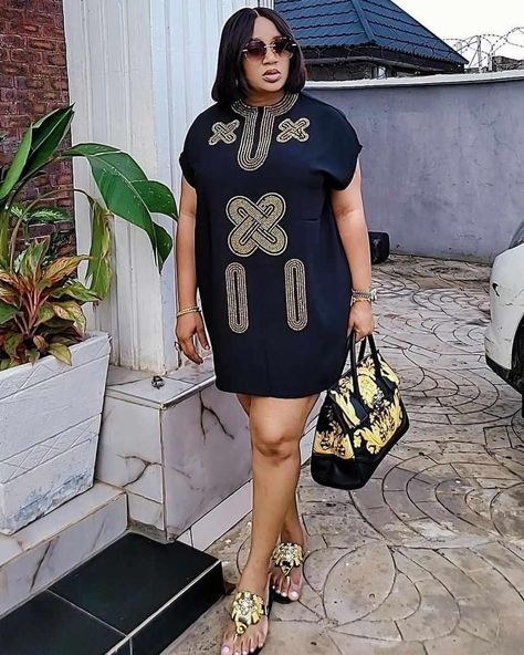 Short Bubu Styles For Ladies, Crepe Short Gown Style In Nigeria, Short Agbada For Women, Plain Crepe Styles For Ladies, Plain And Pattern Styles For Ladies, Crepe Short Gown Styles, Easy Sewing Pattern Top, Crepe Styles, Plain And Pattern