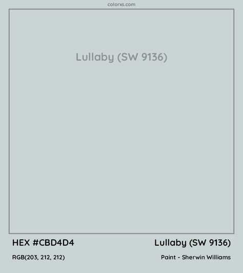 Sherwin Williams Lullaby Paint Color, Sw Lullaby Paint, Sw Lullaby, Lullaby Sherwin Williams, Sherwin Williams Lullaby, Loft Playroom, Zyla Colors, Paint Color Codes, Light Sea Green