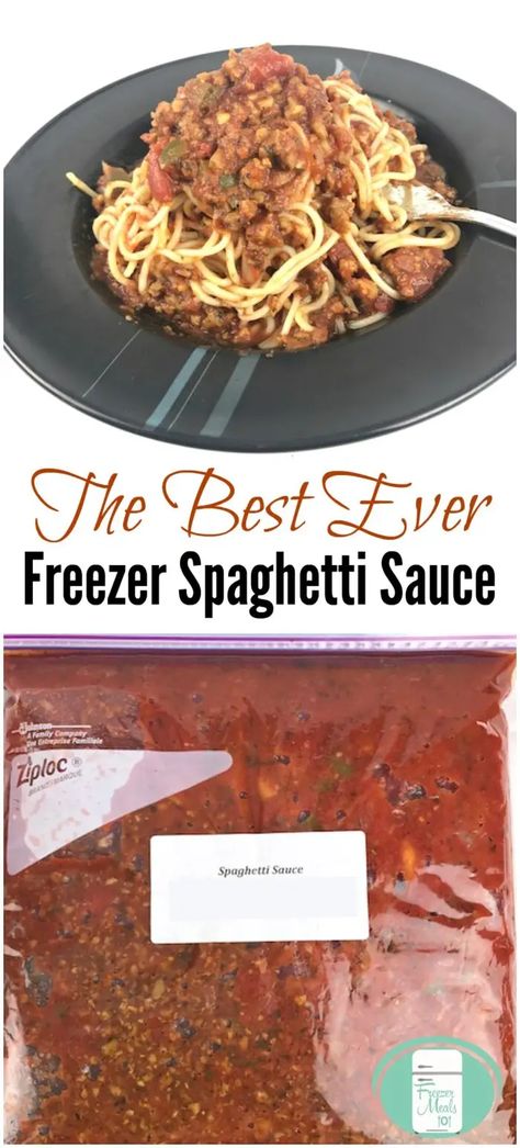 Freeze Pasta, Freezer Spaghetti, Freezer Spaghetti Sauce, Skillet Chicken Parmesan, Crispy Oven Fried Chicken, Sauce Spaghetti, Freezer Dinners, Freezer Food, Freezer Recipes