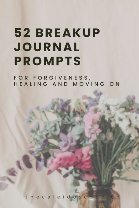 How to heal a heartbreak? This post gives you 52 post breakup journal prompts to help you heal your heart, forgive your ex and move on from your old relationship. These deep questions will help you process your thoughts and emotions, gives you new perspective on your relationship/breakup, mend your heart, promote self-care and help you regain confidence in love again. Getting Over An Ex Journal Prompts, Journal Prompts For Healing After A Breakup, Journal Prompts Heartbreak, Healing From A Breakup Journal Prompts, Journal Prompts After Breakup, Journal Prompts For Moving On, Healing Journal Prompts Heartbreak, Journal Prompts For Healing Relationship, Post Breakup Journal Prompts