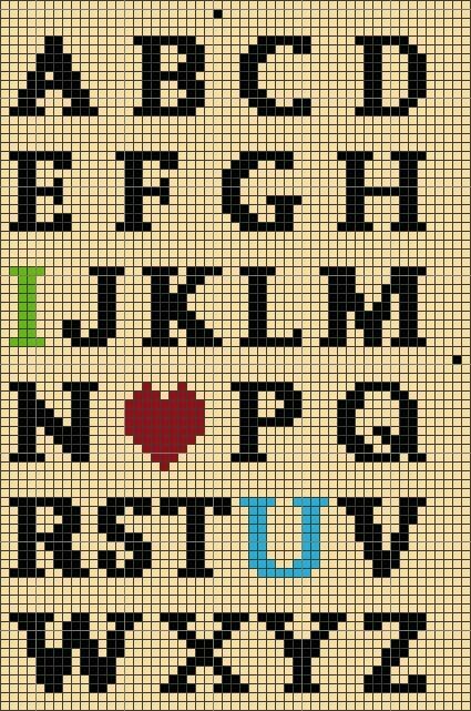 Number Embroidery Pattern, Letter Knitting Pattern, Cross Stitch Letter Patterns Free, Perler Bead Letters, Pixel Art Letters, Alphabet Cross Stitch Pattern, Hand Embroidery Letters, Pola Topi, Crochet Alphabet