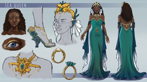 Queen Of The Sea, Ocean Queen, Queen Concept Art, Sea Queen, Sea Clothes, Mermaid Photography, Queen Outfit, Black Artwork, Princess Art