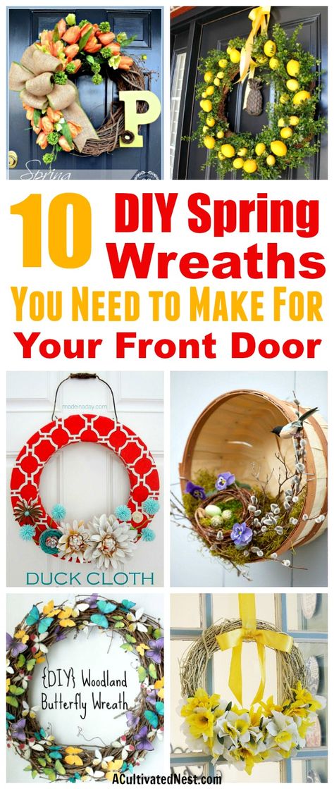 Spring Wreaths Diy, Door Decor Diy, Spring Wreaths For Front Door Diy, Spring Mantel Decorating Ideas, Diy Easter Decor, Diy Woodland, Easter Decor Ideas, Diy Spring Crafts, Easy Wreaths