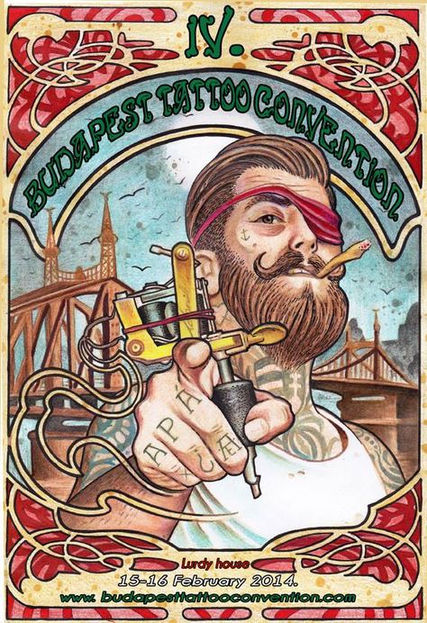 Budapest Tattoo Convention | World Tattoo Events #tattoo #tatts #ink #inked #vagabondco #whatson #worldtattooevents Budapest Tattoo, Convention Tattoo, Tattoo Trash, Taboo Tattoo, Tattoo Posters, Worlds Best Tattoos, Tattoo Convention, World Tattoo, Classic Tattoo